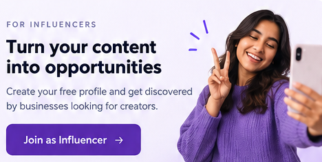 Influencer creating content